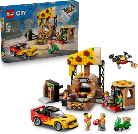 LEGO City doručovanie pizze s vozidlami