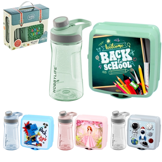 Set desiatový box a fľaša na vodu 530 ml HOBBYLIFE
