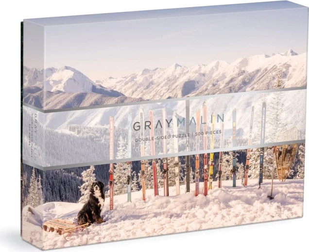 Obojstranné puzzle Zimné prázdniny 500 dielikov GRAY MALIN