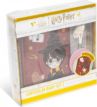 lentikulárny denník set harry potter s perom, nálepkami a lepiacimi papierikmi