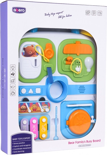 Multifunkčný manipulačný kufrík pre deti – modrý