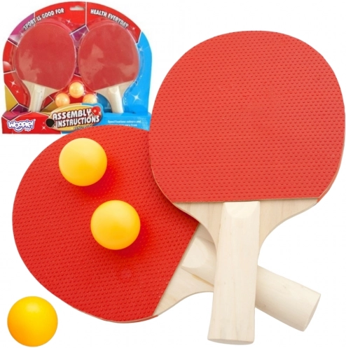 Woopie Súprava Pálky Na Stolný Tenis + 3 Loptičky