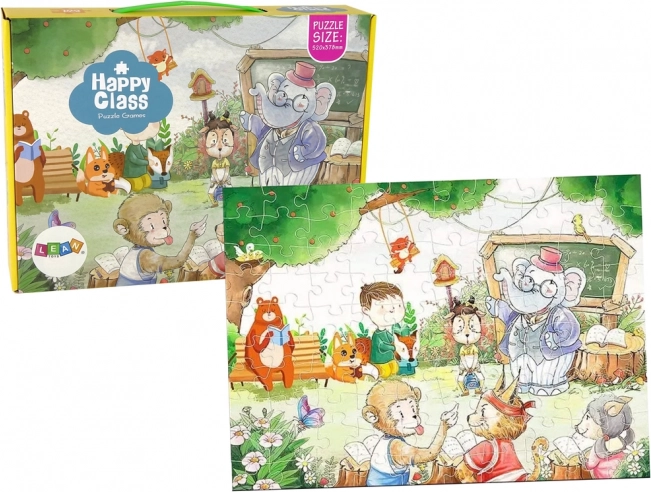 Puzzle Zvieracia Škola 100 Dielov