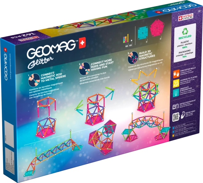 Geomag Glitter stavebnica 142 dielov