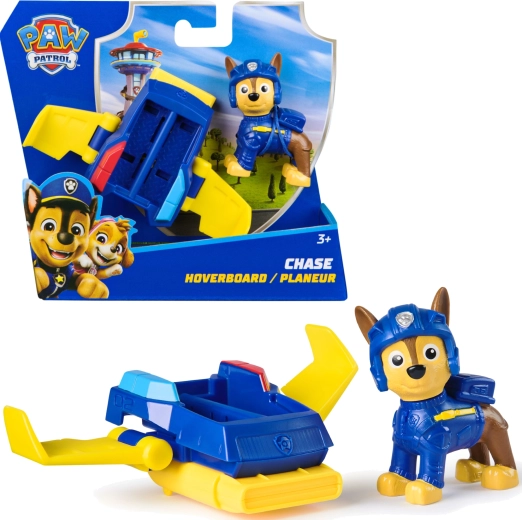 Paw Patrol Chase figúrka s hoverboardom 6,5 cm