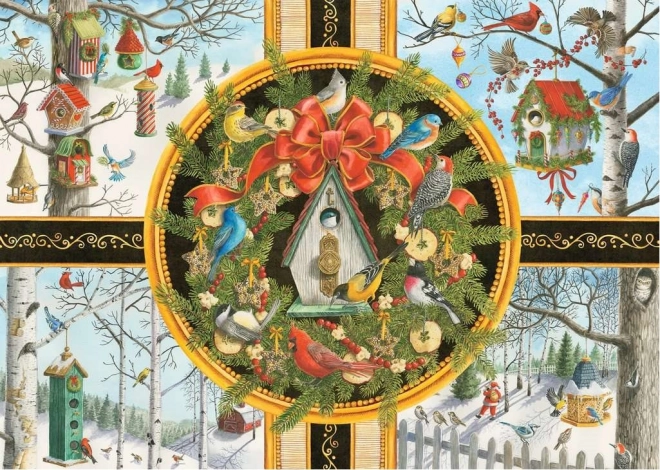 Puzzle Ravensburger Vianočné spevavé vtáctvo XXL 500 dielikov