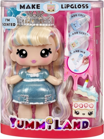 Bábika Yummiland s leskom na pery Callie Birthday Cake