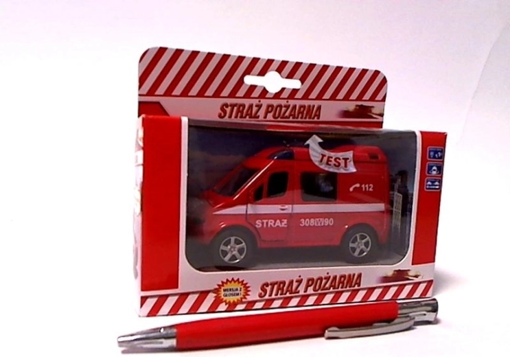Hasičská dodávka s hlasom 11 cm