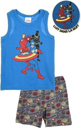 Chlapčenské letné svietiace pyžamo Avengers