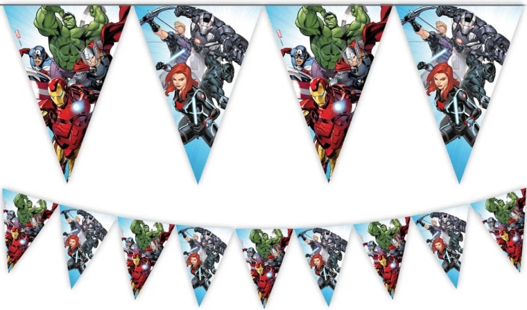 Procos vlajková girlanda Avengers 2,3 m (9 vlajok)