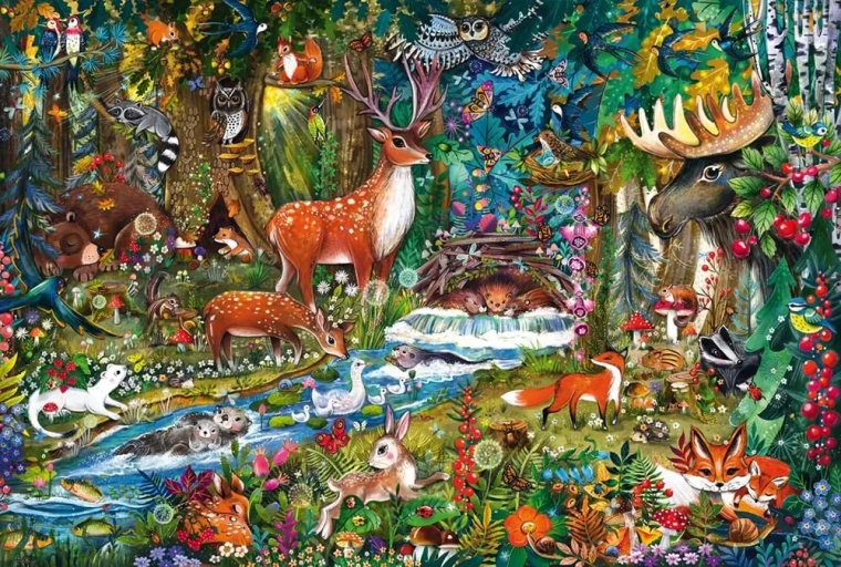 Puzzle Lesné zvieratká 150 dielikov