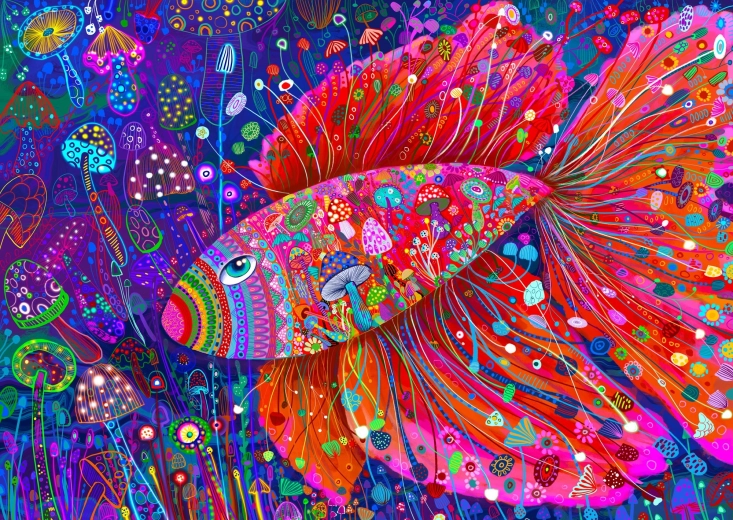 Enjoy puzzle Plávajúce huby 1000 dielikov