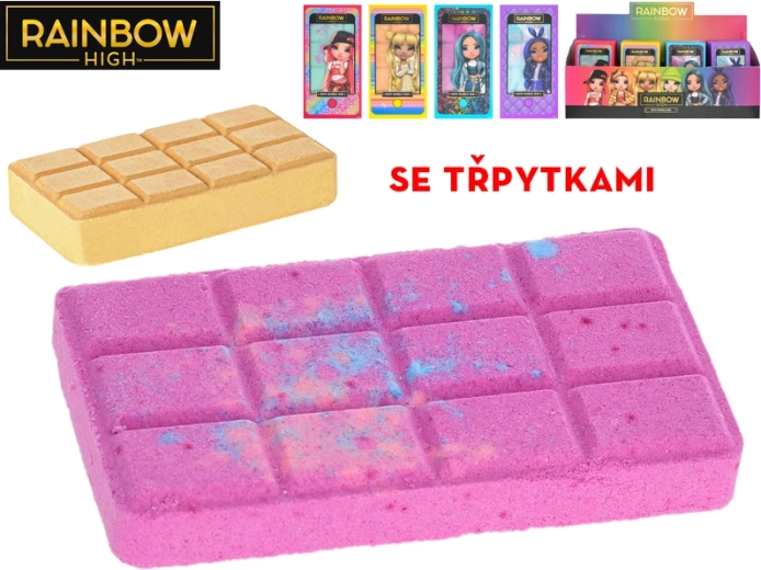 Rainbow High trblietavá kúpeľová bomba 13 × 7 cm, 4 farby