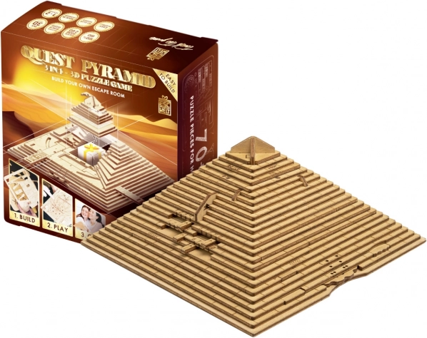 EscapeWelt Drevená 3D skladačka Pyramída