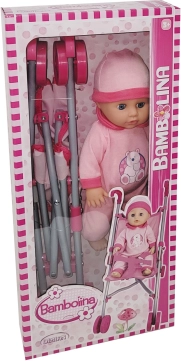 Bábika Bambolína s Golfovými Kočíkmi