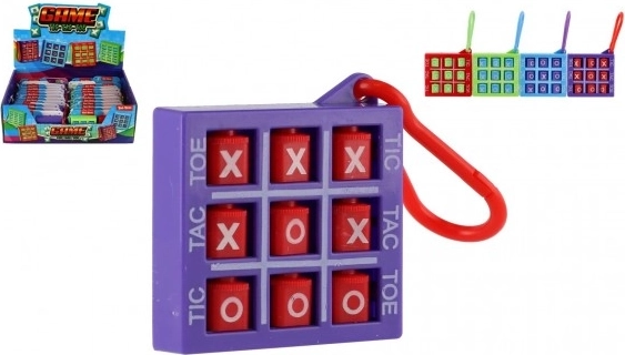 Prívesok hra Piškvorky 5 × 5 cm – vrecková cestovná hra