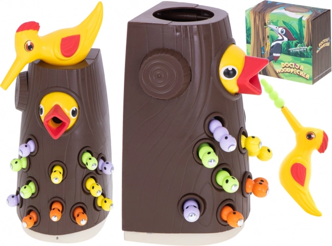 Magnetická hra Kŕmenie vtáčika - Chyť červíčka
