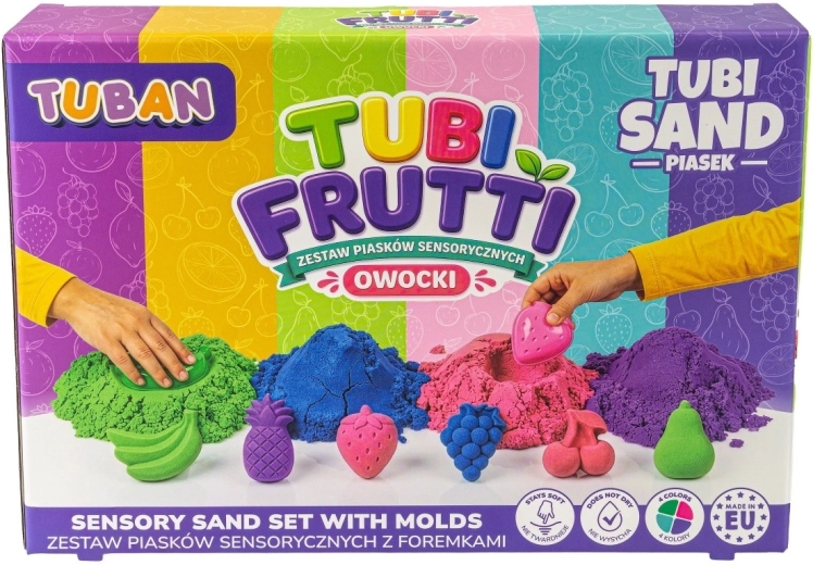 Tubi Frutti sada senzorického piesku – ovocie