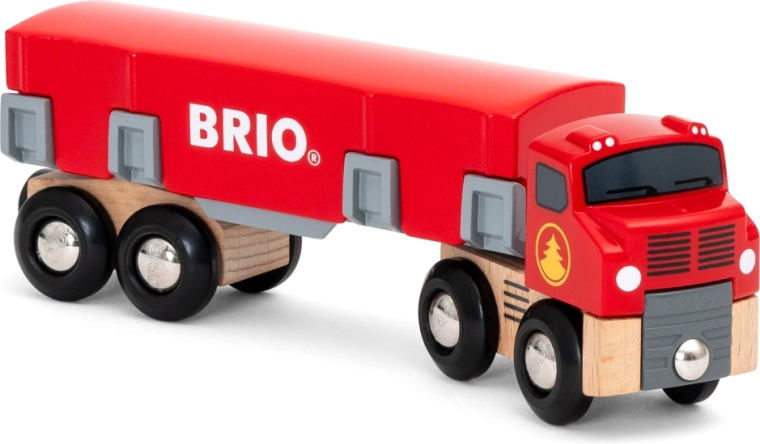 BRIO World ťahač s drevom