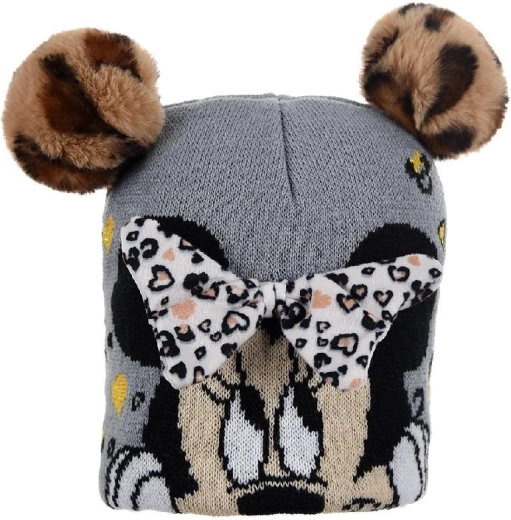 Sivá čiapka Minnie s flísovou podšívkou