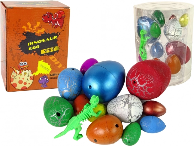 Rastúce dinosauří vajce – sada 12 ks, rôzne veľkosti