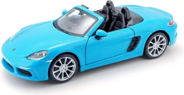 BBU Porsche 718 Boxster modrý model auta v mierke 1:24