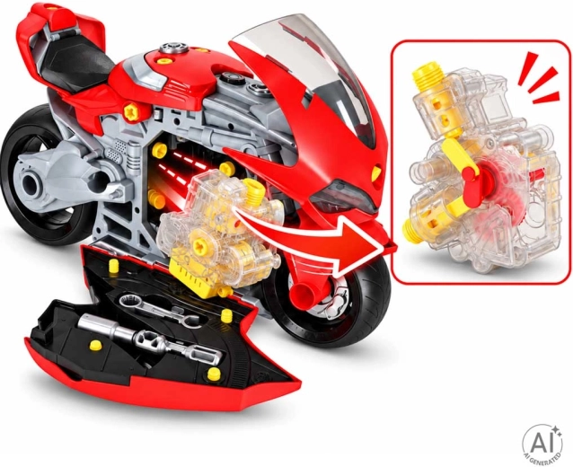 Rozoberateľný motor pre malých mechanikov