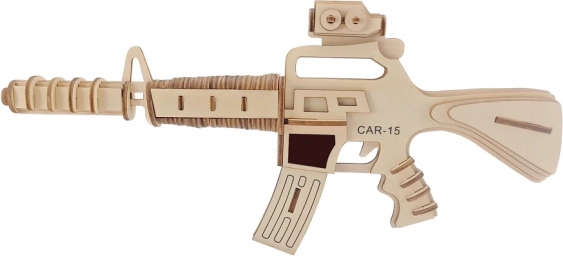 Drevené 3D puzzle Samopal