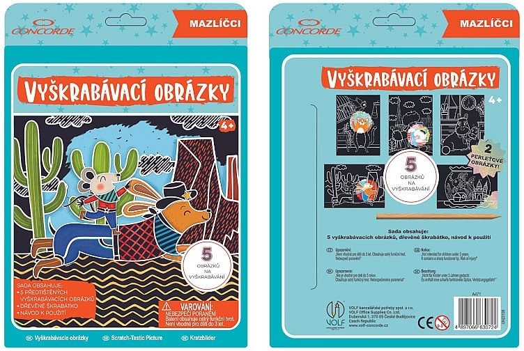 Vyškrabávacie obrázky Concorde – miláčikovia