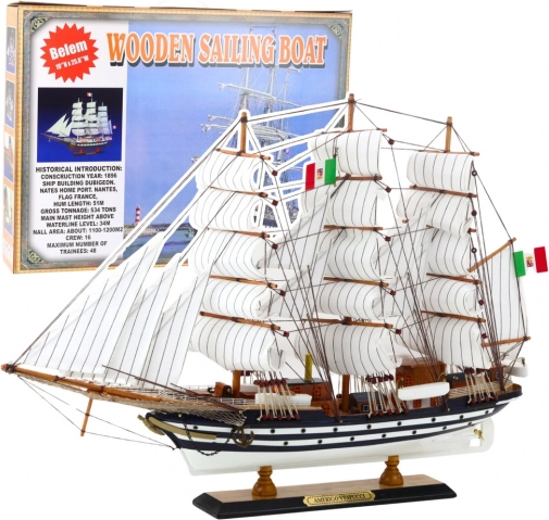 Dekoratívny Model Plachetnice Amerigo Vespucci 64x46cm