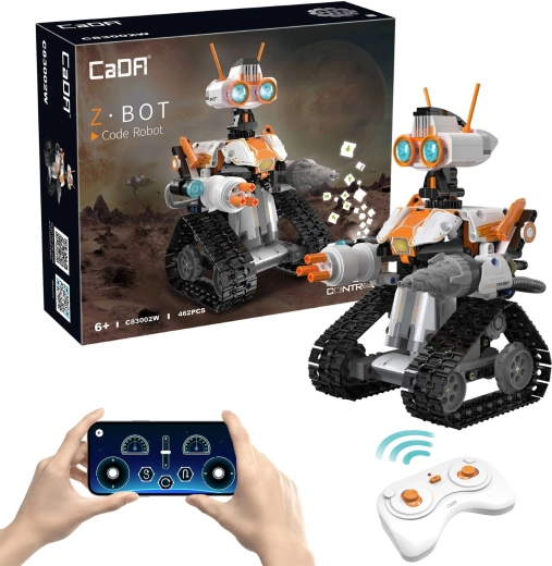 CaDA z.BOT Code Robot na diaľkové ovládanie s LED svetlami