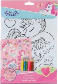 Sada omaľovaniek a samolepiek jednorožec