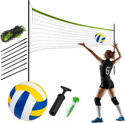 Sieť so stojanom na volejbal a bedminton Neo-Sport 570 cm