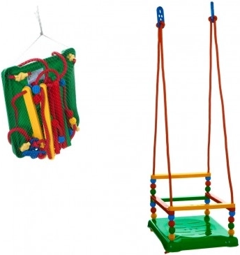 Plastová hojdačka s ohrádkou 35 × 34 cm, nosnosť 40 kg – Zelená