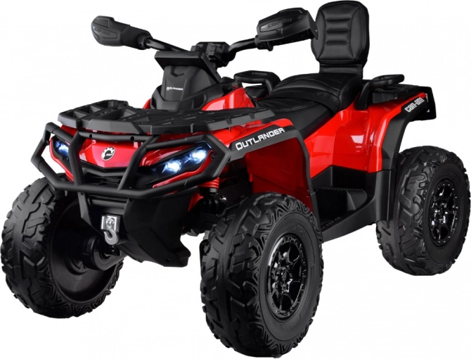 Detské elektrické štvorkolové vozidlo CAN-AM OUTLANDER 4x4 s LED panelom 24V – Červená