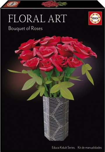 Educa 3D puzzle Floral Art: červené ruže