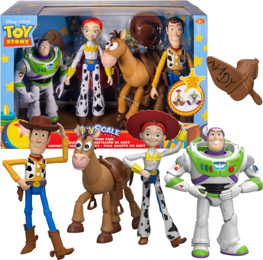 Disney Pixar Toy Story 5 sada akčných figúrok Woody, Jessie, Buzz Lightyear a mustang