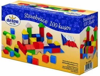 Drevená stavebnica kocky 100 ks