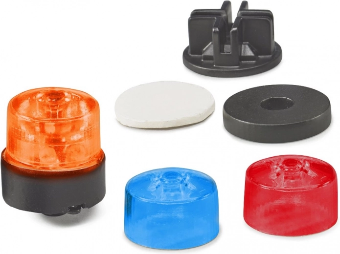 Bruder rotačný maják s rôznofarebnými krytmi