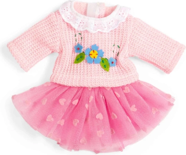 Bigjigs Toys ružová tylová sukňa a sveter pre bábiku 28 cm