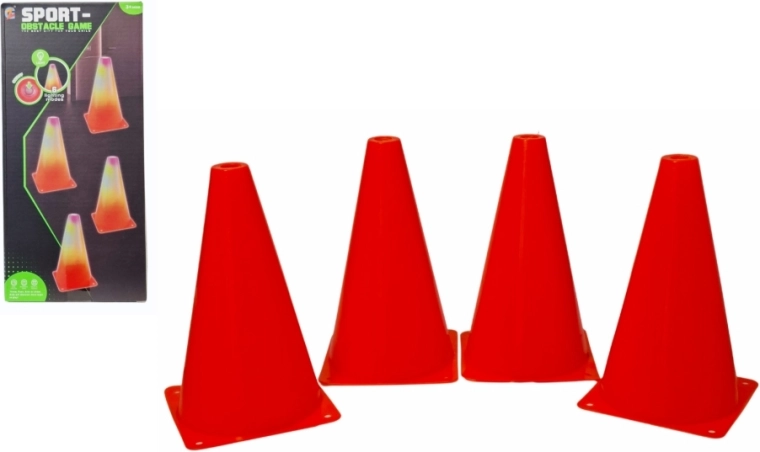 Podsvietené tréningové kužele (sada 4 ks)