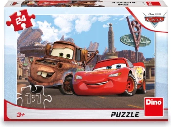 Dino puzzle autá v meste 24 dielikov