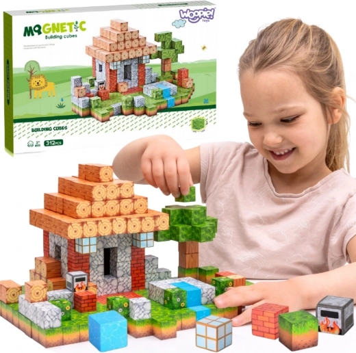 woopie magnetické stavebnice svet kociek 108 ks