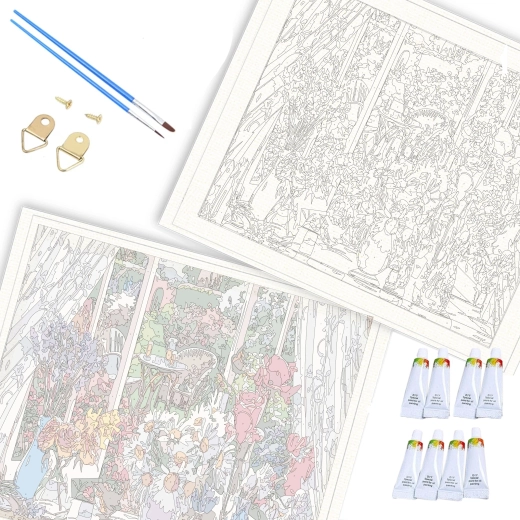 Napnuté na drevenom blind ráme