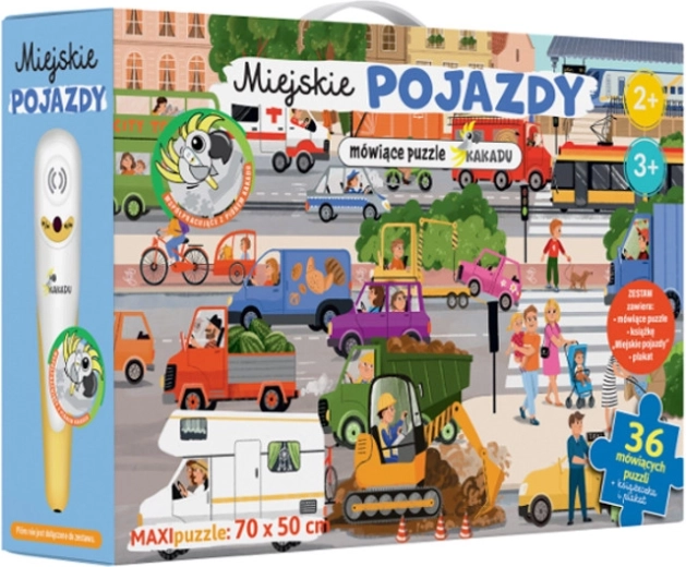Kakadu hovoriace puzzle – mestské vozidlá