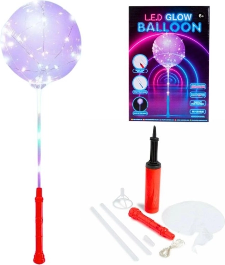 Glow nafukovací balónik s LED svetlom na batérie