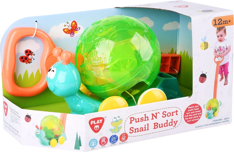 PlayGo tlačidlový slimáčik – interaktívna herná súprava