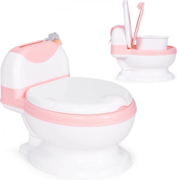 Nočník s odnímateľnou vložkou, uzatvárateľným detským WC sedadlom a kefou ECOTOYS