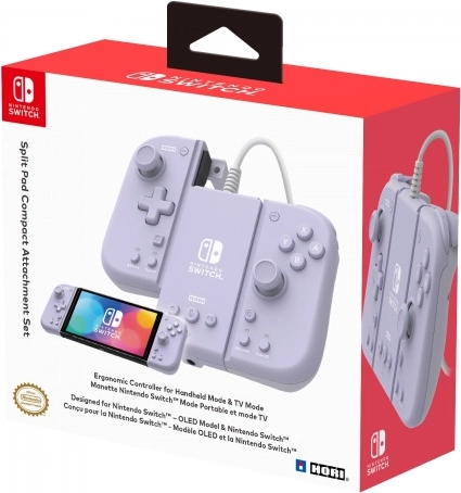 hori switch split pad pro a nástavec lavender