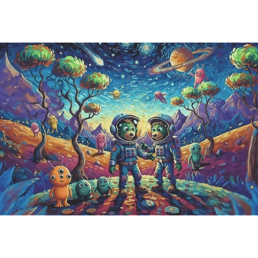 Vesmírny motív plný fantázie